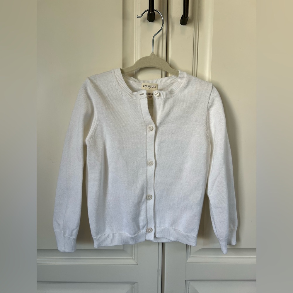 NWT - J. Crew Crewcuts white cardigan - XXS (2-3)